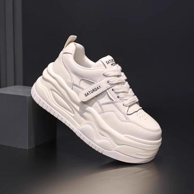 Кожаные белые туфли женские весенние новые женские удобные простые кроссовки на платформе повседневные универсальные цветовые сочетания женские туфли