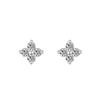 S925 Plated Silver Stud Personality Zircon Four-leaf Clover Stud Feminine Temperament Simple Everything with Lucky Grass Drop Girl Earrings Tide