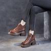 Обувь нового стиля, Ботинки на толстой подошве, Женская обувь, Универсальные ретро одинарные ботинки, Женские ботинки с увеличением роста