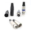 3pin 3 XLR Male Female Plastic or Metal Black Silver Audio Power Socket Plug Connectorensemble Connecteur