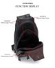 Genuine Leather Men's USB Charging Chest Bag - Business Casual Single Shoulder Messenger Bag