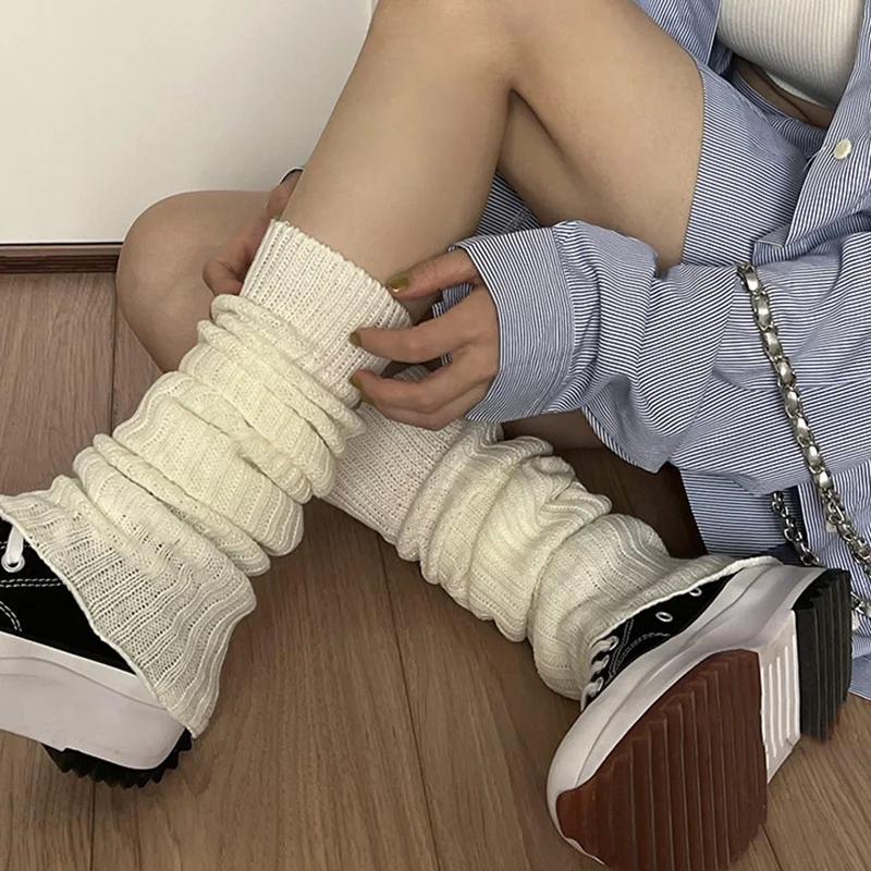 Spring Lolita Leg Warmers Socks Female Knitted Warm Foot Cover Women Warmer Lady Autumn Crochet Heap Heap Socks Boot Cuffs