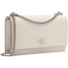 New CALVIN KLEIN Synthetic Material Crossbody Bag, Shoulder Bag Medium Size Women's Chalk White DH2806-67U