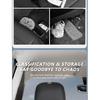 SEAMETAL PU Leather Car Seat Back Organizer Multi-functional Auto Seat Headrest Hanging Storage Bag With Tissue Box Drink Holder