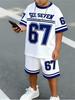 2-Piece Boys' Soccer Uniform Set, Including A Soccer Jersey and Shorts, Lightweight Sport Training Wear