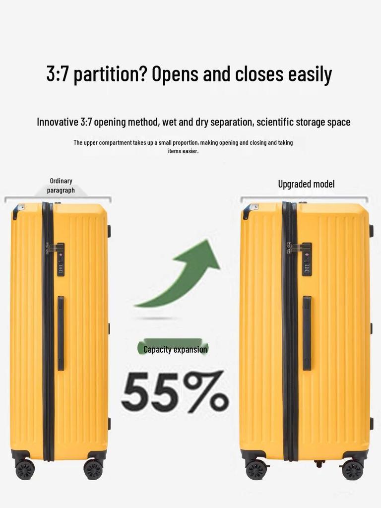 Очень большой антибактериальный чемодан-тележка с 5 колесами и кодовым замком