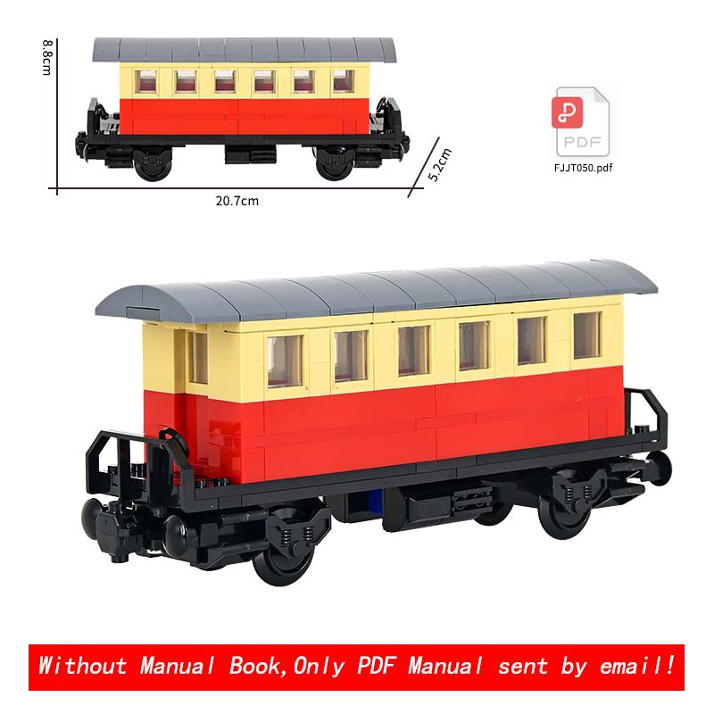 Creative Technica Ideas City Christmas Retro Sightseeing Carriage Tank Car Train Moc Railway Express Bricks Building Blocks Toys
