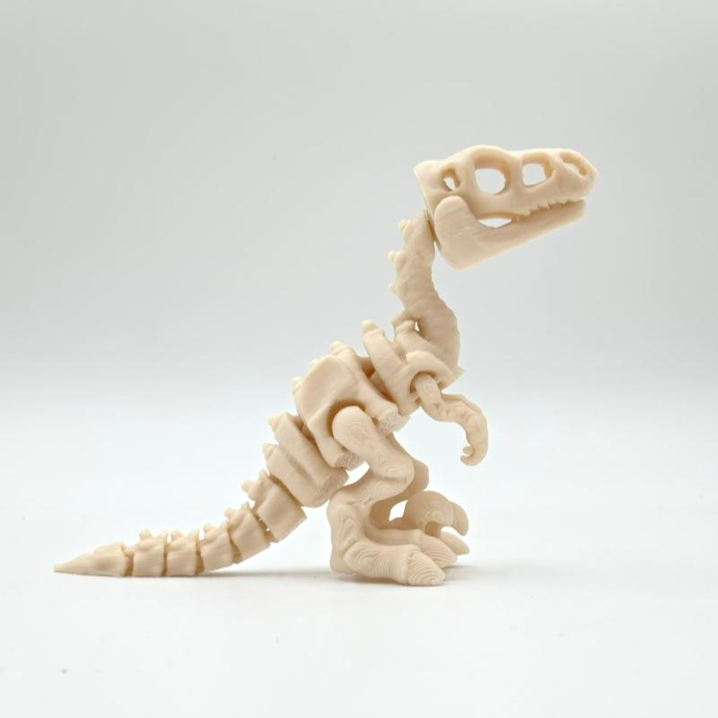 3D Printed T-Rex Skeleton Toy Full Body Articulated Joints Realistic Dinosaur Animal Model for Collection Enthusiasts