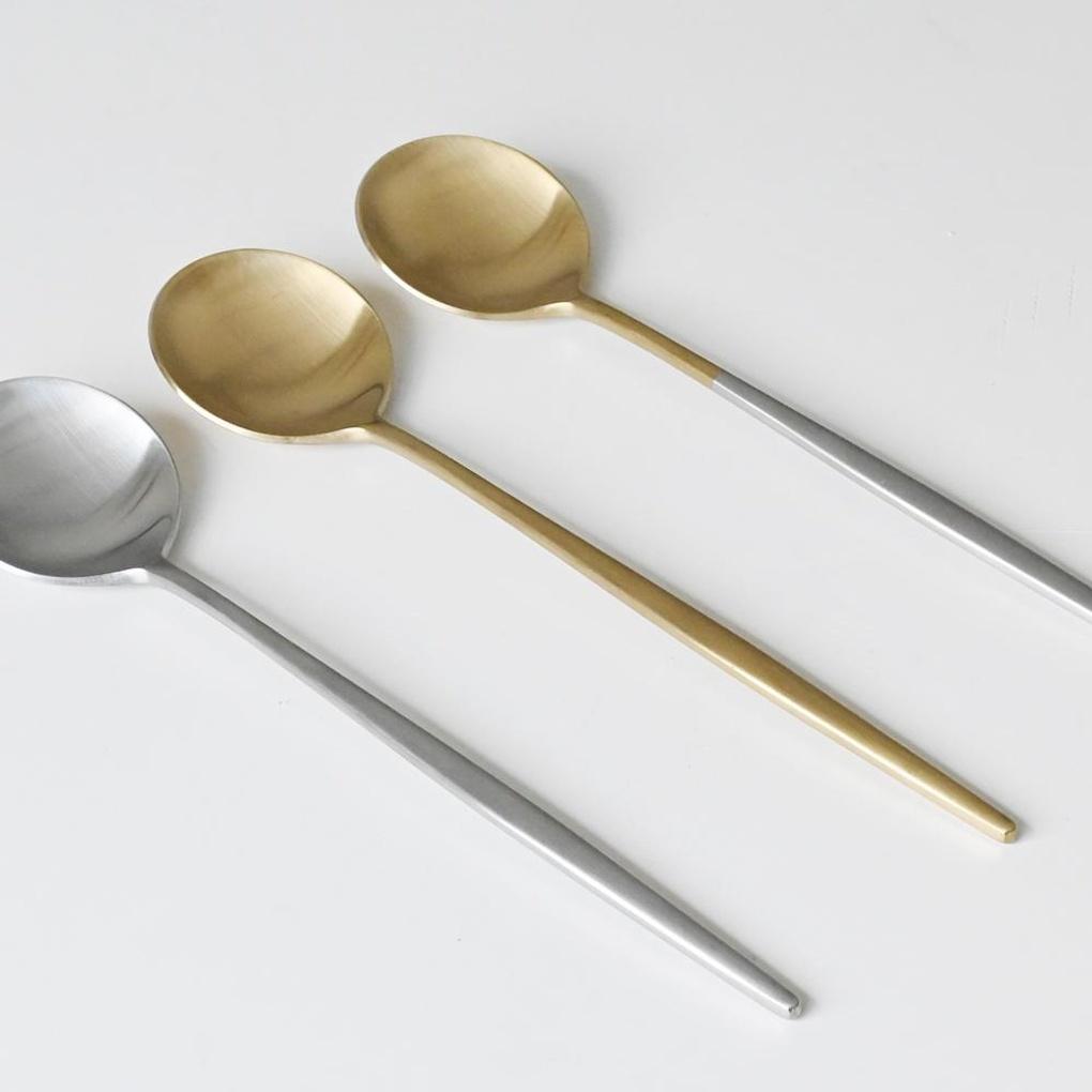 Avella Matte Stainless Steel Dessert Spoon Silver