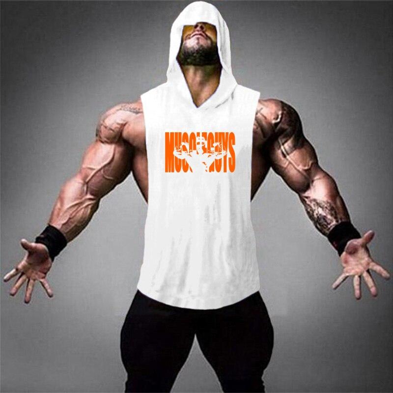 Muscleguys Muscleguys брендовые толстовки-стрингеры для фитнеса, рубашка, одежда для бодибилдинга, майка для спортзала, мужские хлопковые рубашки без рукавов
