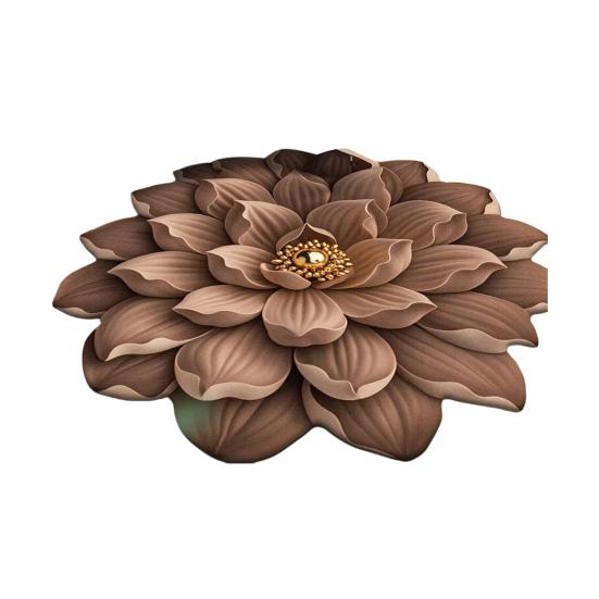 Yousheng Коврик для пола Большой размер Нескользящий Цветочный Плюшевый ковер с 3D визуальным эффектом Легкий в уходе Напольный коврик Гостиная Ванная комната Кухня Декор