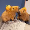 30cm Simulation Creative Capybara Plush Doll Lifelike Head Persimmon Capybara Plush Toy Home Decoration Gift for Boys and Girls