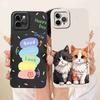 Чехол для iPhone 11 Pro Max A2218 Милый мультяшный узор Кошка Силиконовая задняя крышка Для iPhone 11Pro Max A2161 A2220 Чехлы для телефонов