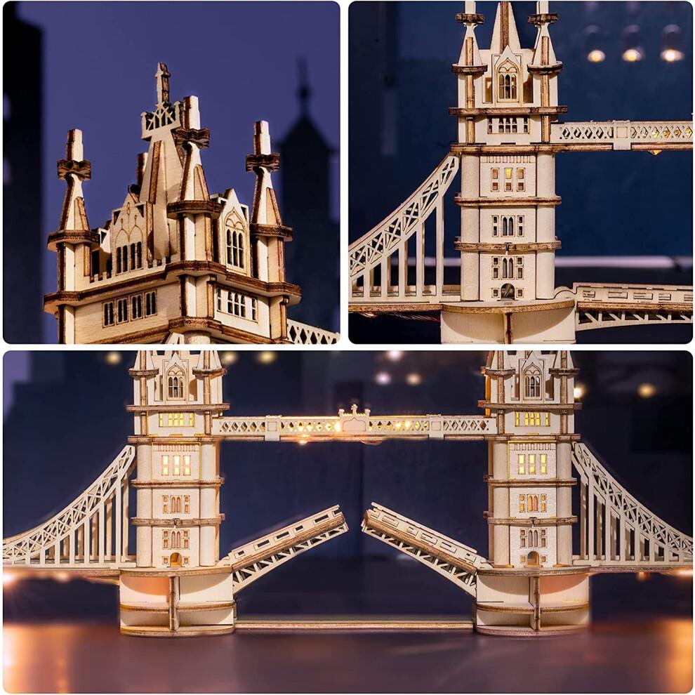 Tower Bridge 3D Puzzle Wooden Model DIY Kit Birthday Surprise Gift
