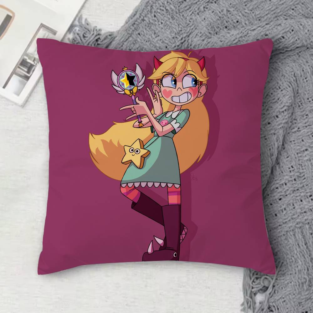 S-Star Vs The Forces Of Evil Double-Sided Printed Square Decorative Cushion Cover For Sofa Living Room Home Decor