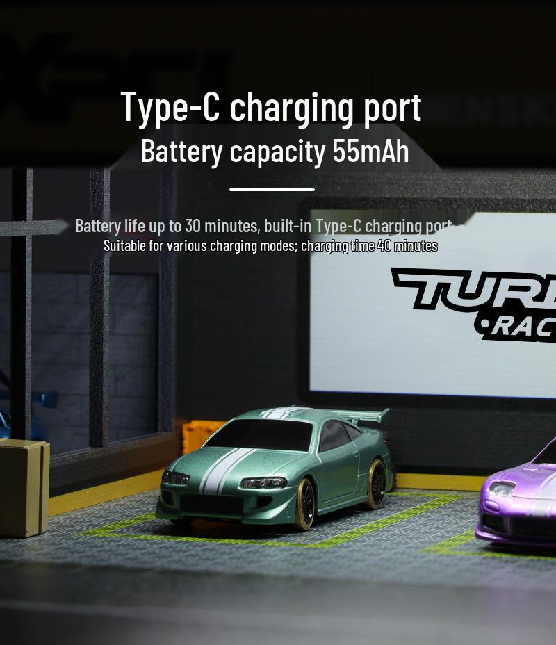 1:Модель радиоуправляемой дрифт-машины Turbo Racing масштаба 76 - C61 C62 C63 C64 Симуляция