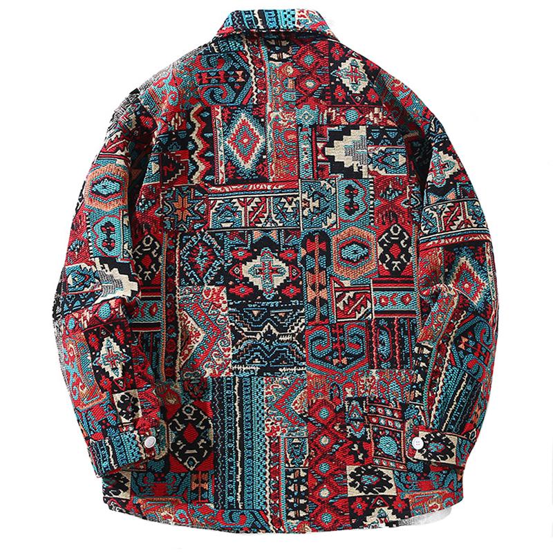 4XL-11XL Мужская куртка больших размеров Весна и осень Мужская однобортная куртка с лацканами и длинными рукавами в этническом стиле
