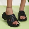 Chunky Platform Wedges Sandals Women Summer Waterproof Thick Sole Beach Slides Slippers Woman Soft Eva Slippers Flip Flops