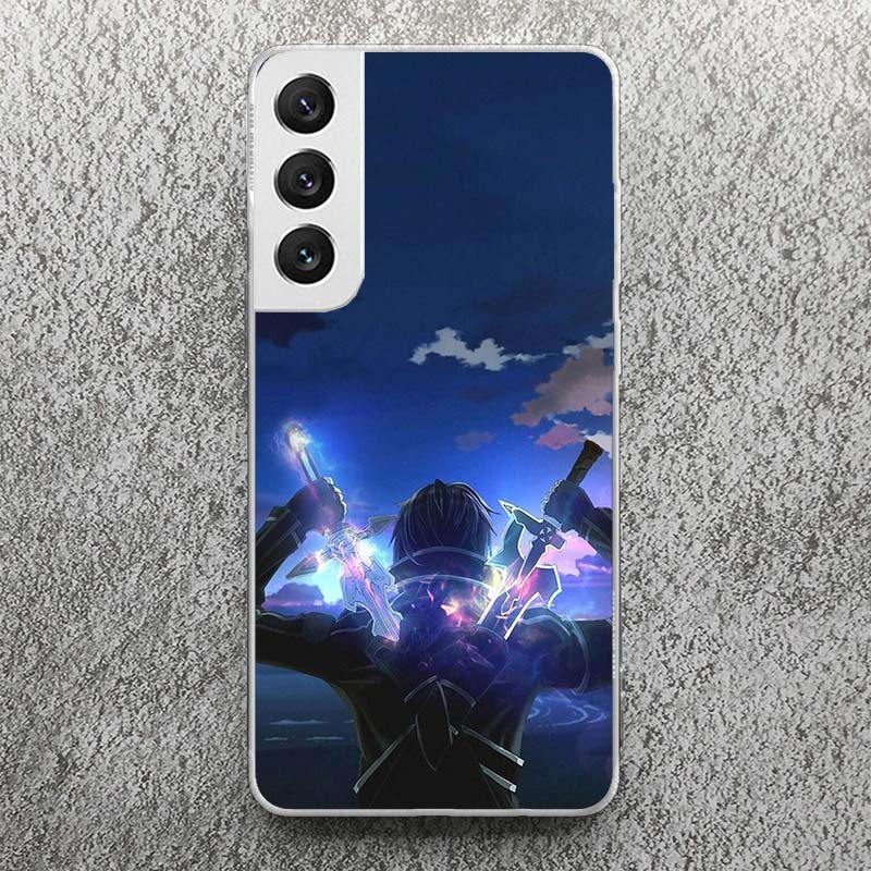 Мягкий чехол с принтом из аниме Sword Art Online для Samsung Galaxy S25 S24 S23 S22 Ultra S21 Plus S20 FE Чехол для телефона S10 + Чехол с узором