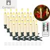 LED Christmas Candles Battery Operated, Remote and Flashing Flames, Battery Operated Home Decoration, Waterproof Taper Candle