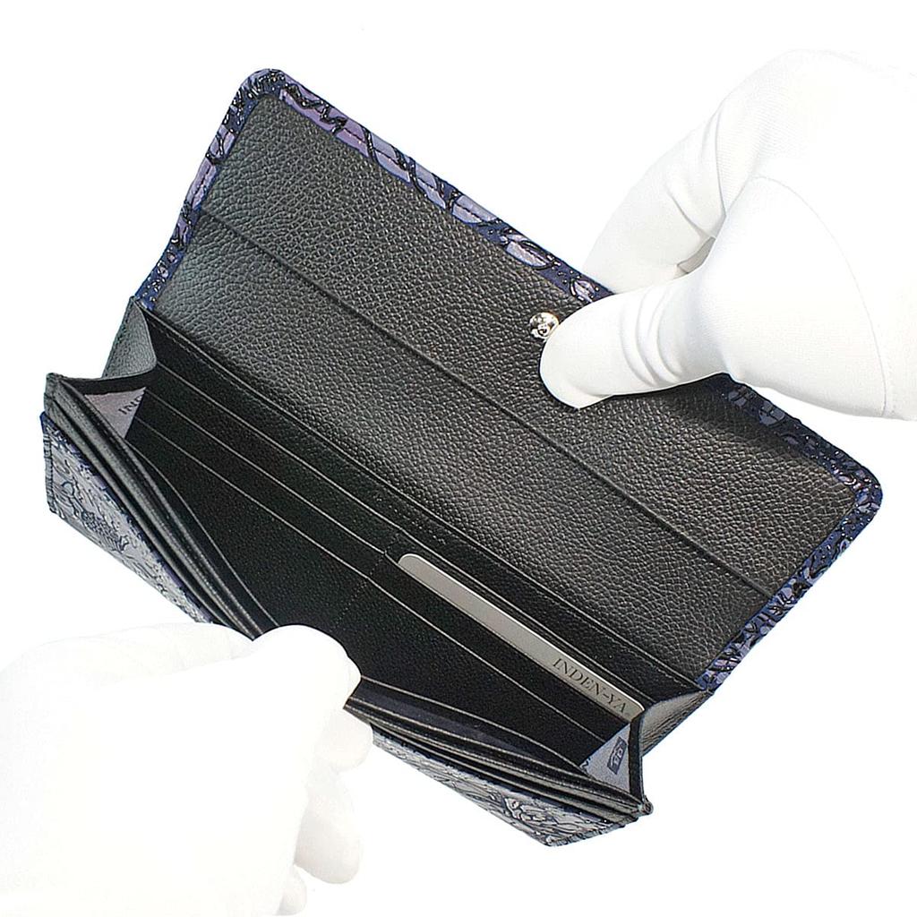 Inden long wallet with coin purse deerskin flonity 7225 [Indenya]