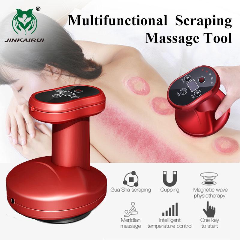 JINKAIRUI Электрический баночный массажер, вакуумная аспирационная терапия, гуаша, скребковый сжигатель жира, массажер для похудения тела