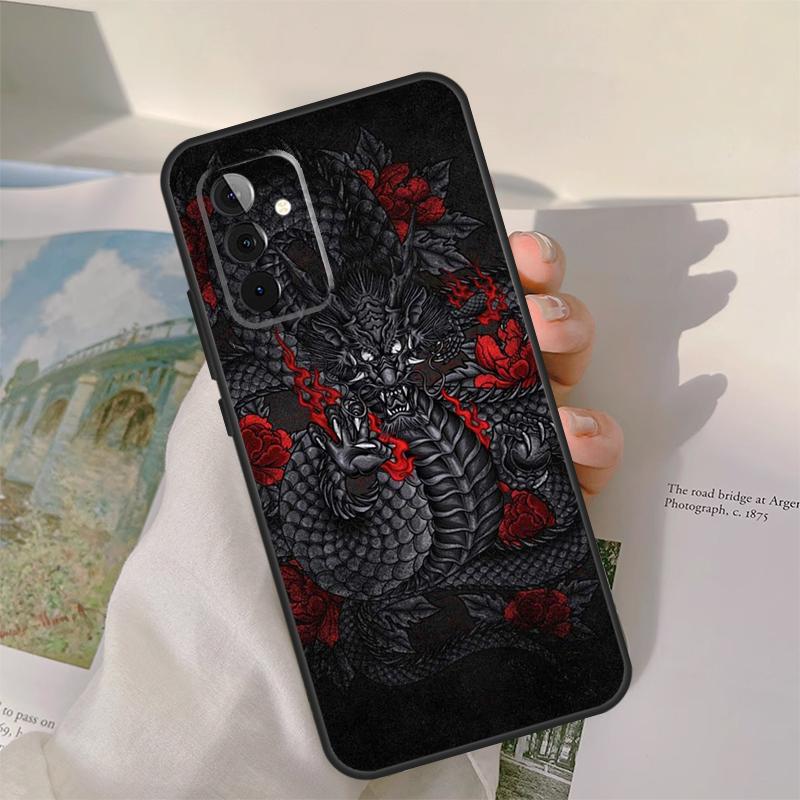 Японский чехол-дракон для Samsung Galaxy A13 A33 A53 A34 A54 A14 A15 A16 A26 A36 A56 A12 A32 A52 A06 A35 A55