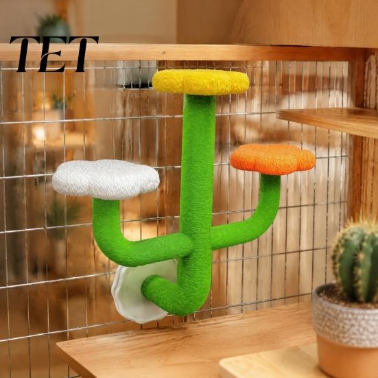 Multi-tiered Bird Perch Cactus Parrot Perch, Multi-Tier Textured Non-slip Standing Platform, Budgie Cage Accessories Toy, Accessory for Parakeets