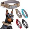 Персонализированный ошейник для собак с именем, военный тактический ошейник для домашних животных, выгравированный идентификатор, светоотражающий индивидуальный ошейник для средних и больших собак