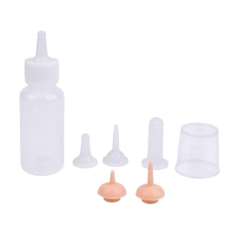 Newborn Pet Feeding Bottle Kit For Dog Cats Hamster Feeding Pacifier For Medicine Feeding With Silicone Nipple Pet Baby Supplies