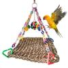 Parrot Colorful Climbing Net Hanging Swings Pet Hammock Toys Bird Supplies Bird Cage Accessories