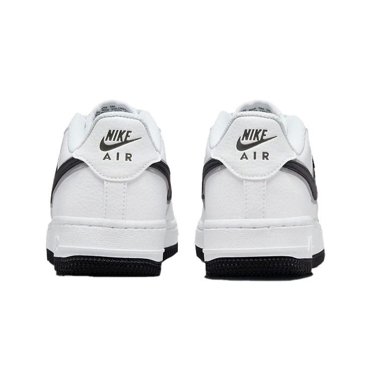 Nike Air Force 1 Leather Low top Skateboard Shoes White Black Unisex Kids' DX9269-100