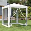 VidaXL Reception Tent with 4 Mesh Sidewalls Gazebo Marquee Pavilion Belvedere Patio Garden Outdoor 48520