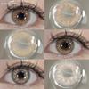 Коричневые натуральные контактные линзы для глаз 1 пара цветные серые зрачки корейские мягкие линзы косметика контакты