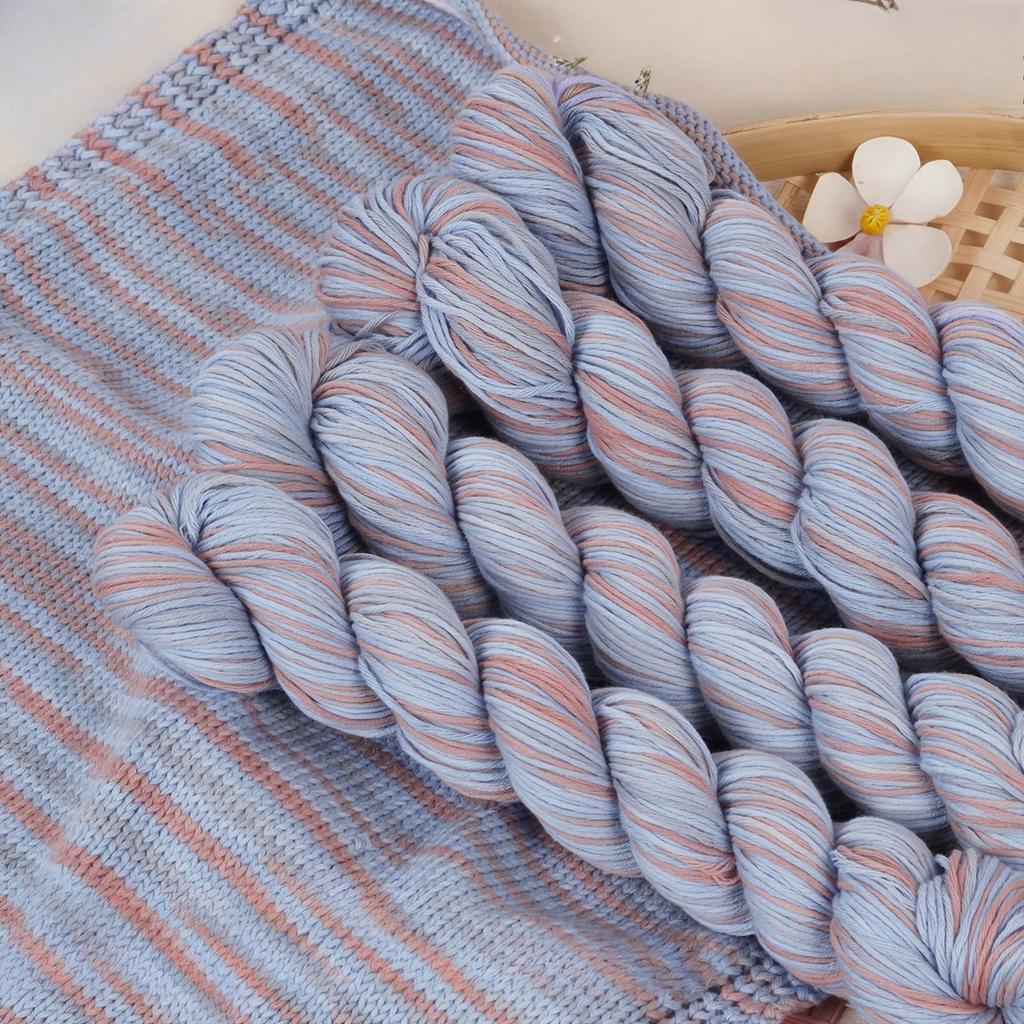 4-Pack Cotton Yarn 200g (4x50g ) Breathable Soft Woven Thread for Knitting Crochet Mixed Colors Lightweight for Sweaters Yarns