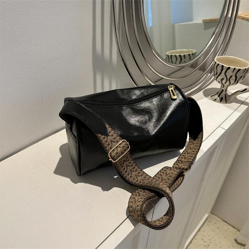 Vintage PU Leather Boston Crossbody Bag Women Small Handbag and Purse Fashion Designer Female Casual Travel Pillow Shoulder Bag