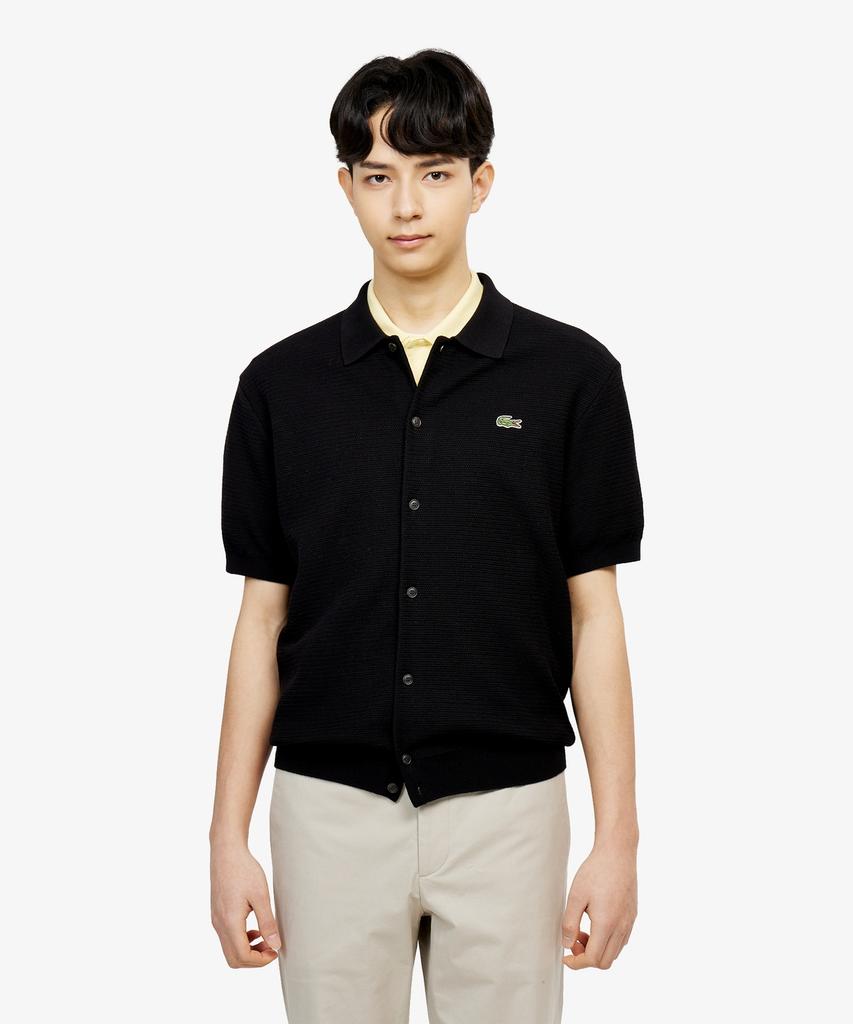 Мужской кардиган с коротким рукавом и воротником-стойкой Lacoste Ah457E-56G 031