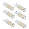 6pcs 90LED G9 Light Bulb 9W 220V Dimmable Soft Warm White LED Bulb for Chandelier Ceiling Wall