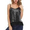 New Fashion Sexy Vest Women Sequin Tops Shirt Female Sleeveless V Neck Tops Summer Women's T-shirts Street Wear Party Clothes