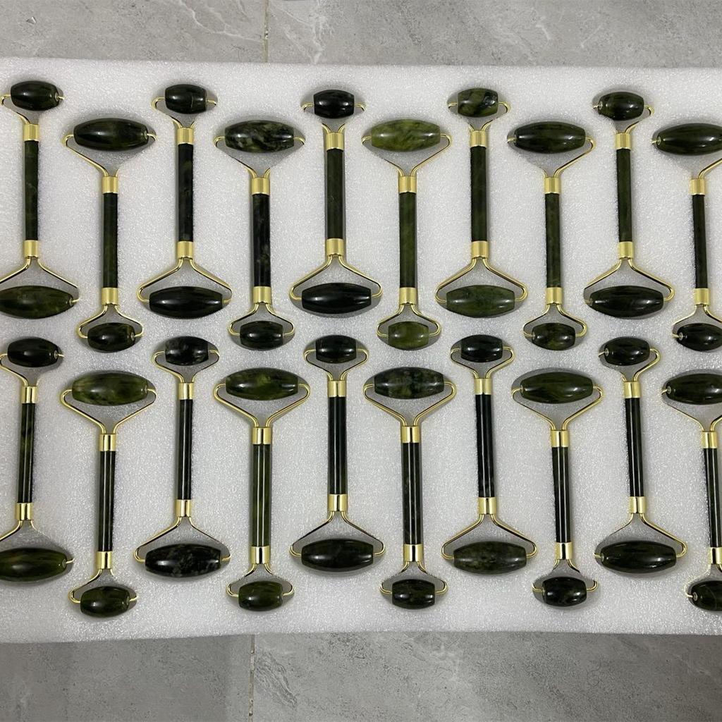 Массажер для красоты Xiuyan Jade и набор роликов из розового кварца с кристальной скребковой пластиной в подарочной коробке