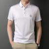 Summer New Casual Solid Color Lapel T-shirt POLO Shirt T-shirt Trendy Men's Lapel Short Sleeves