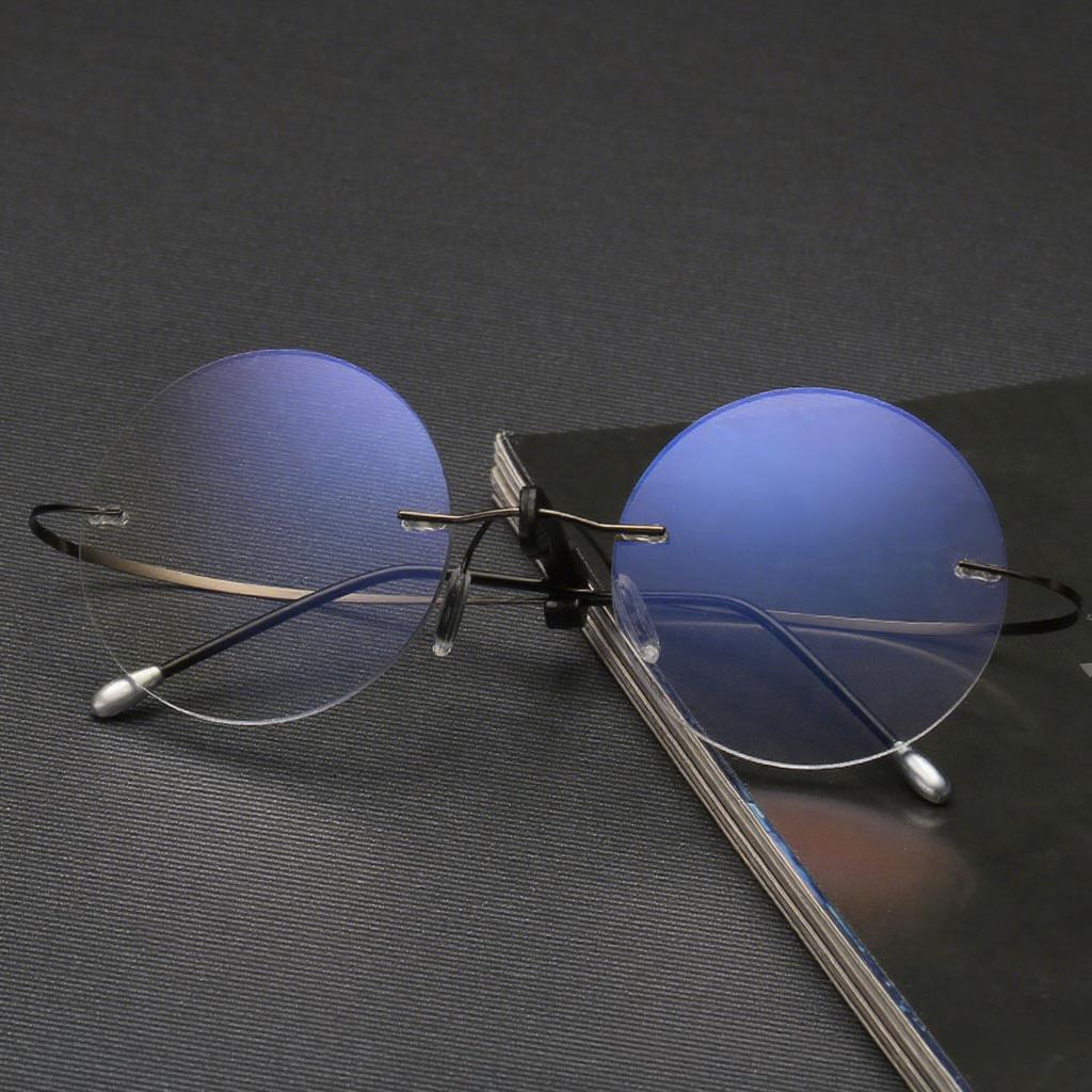 Ретро и минималистичные женские очки для чтения без оправы. Модные и ультралегкие. Нейтральная круглая оправа. Очки с защитой от синего света.