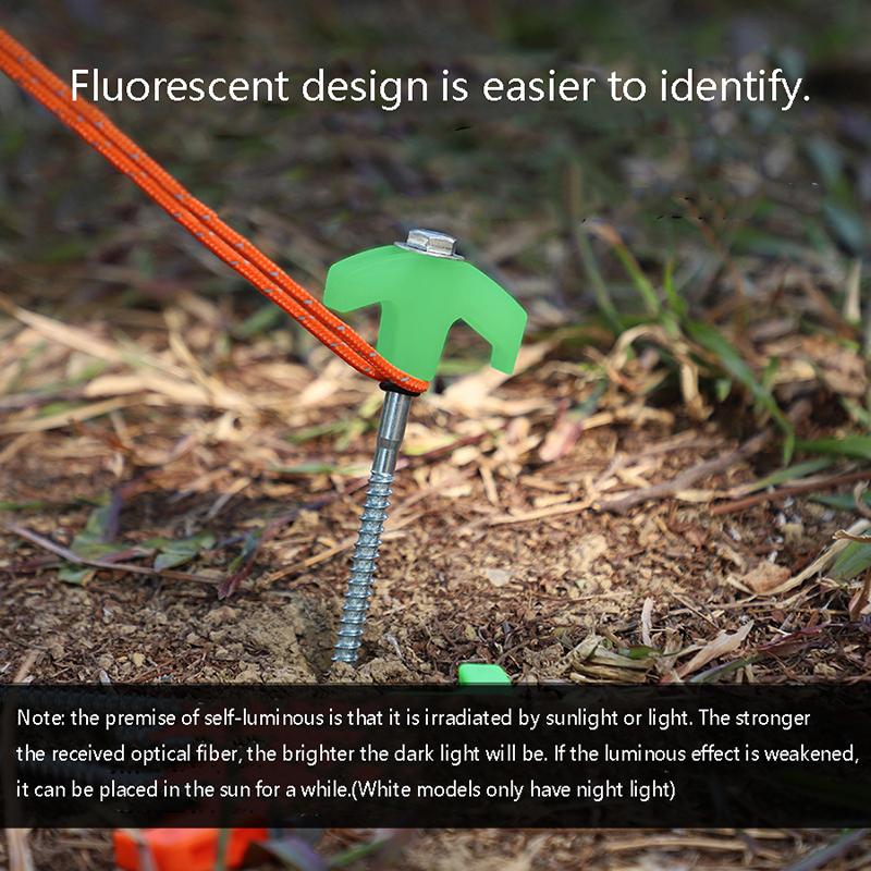 4Pcs Screw Anchor Tent Stakes 20Cm Carbon Steel Tent Pegs Spike Hook Camping Tent Nail Spiral Screw With Hex Socket Stakes