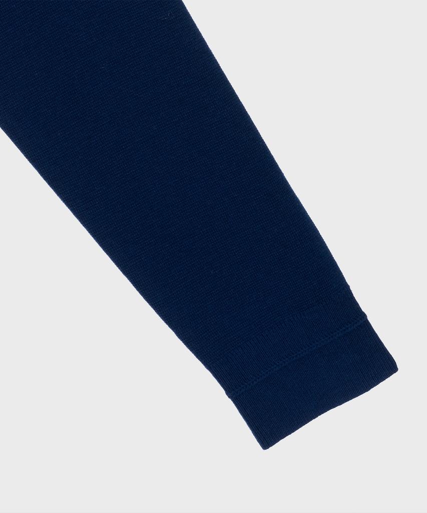 BASIC HOUSE Uni Daily Round Neck Knit Navy Lwkt7101