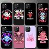 Милый чехол для телефона «Ад, град, сатана, зло» для Iphone 11 12 Mini 13 14 Pro Xs Max X 8 7 6s Plus 5 Se Xr Shell