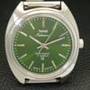 INDIAN VINTAGE HMT KOHINOOR HAND-WINDING MENS GREEN COLOR DIAL WATCH A441024-4 HT-a441024