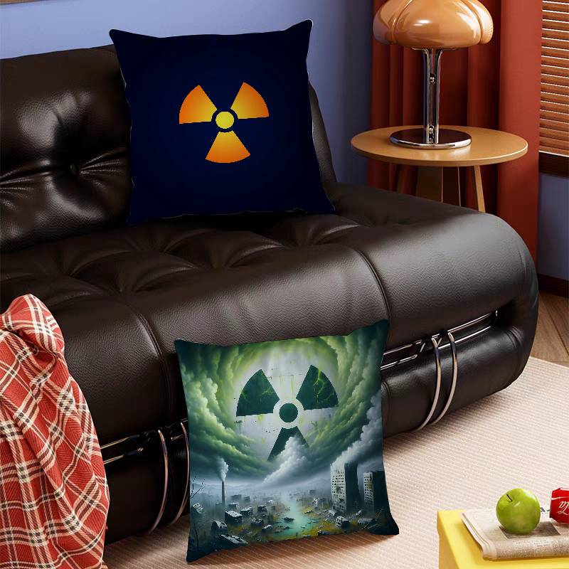 Креативный логотип R-Radiation Персонализированное изображение Текст Домашние Декоративные Подушки Бытовые Подарки 45x45см