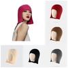 1 шт. Зимняя теплая вязаная шапка-бини для женщин, Зимняя шапка-парик для горячей девушки, теплая, с защитой ушей, повязка на голову для активного отдыха, повседневной носки