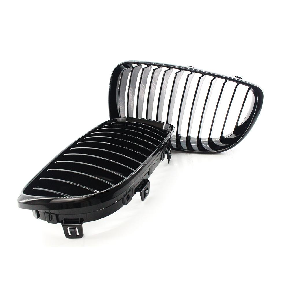 1 пара глянцевых черных автомобильных решеток для переднего бампера, замена гриля для BMW 1 серии E81 E82 E87 E88 2007-2011 120d 120i