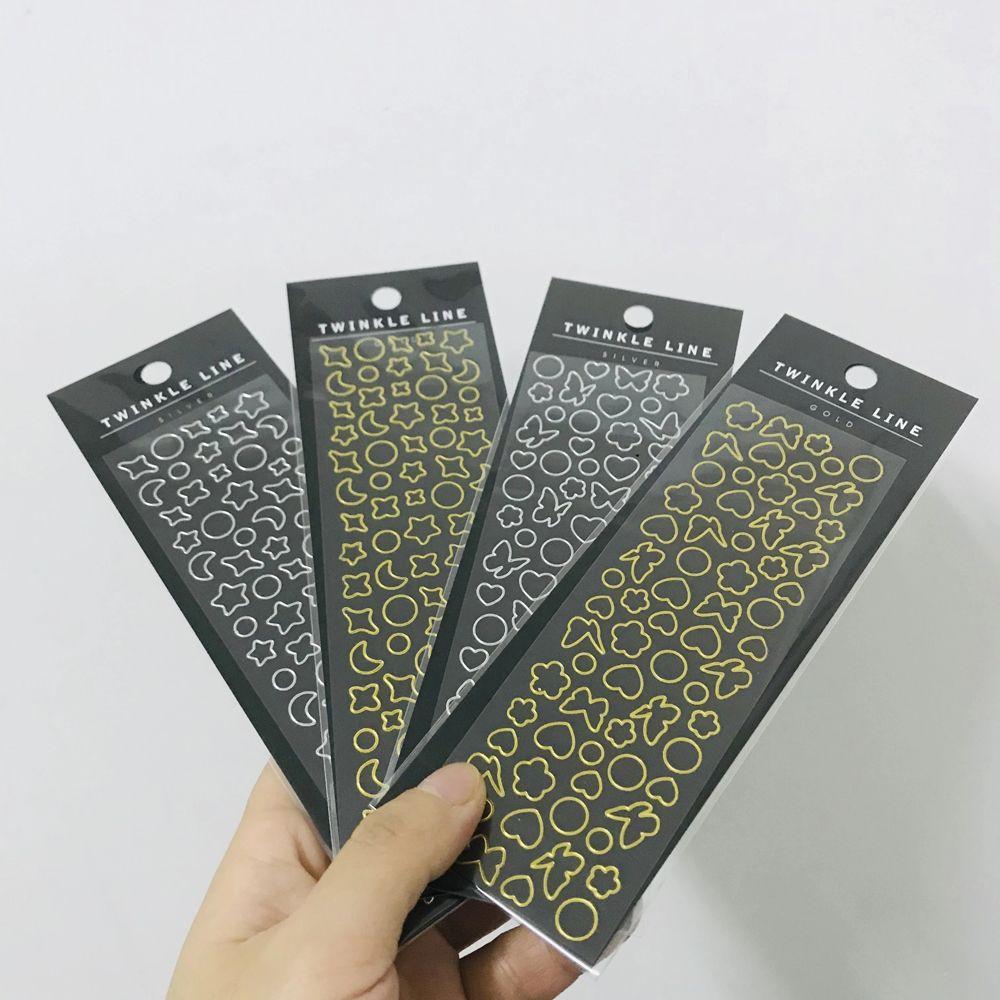 Decoration Stickers Transparent Bronzing Stickers Stars Moon Fantasy Series PVC Laser Stickers